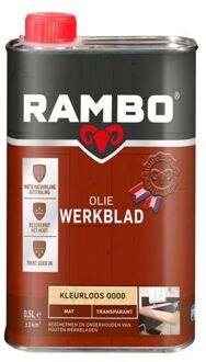 Rambo Werkblad Olie Transparant Mat Kleurloos 0000-0,5 Ltr