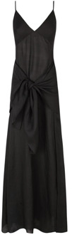 Ramio lange jurk met pico halslijn Cortana , Black , Dames - Xl,M,Xs