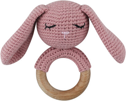 Rammelaar & Bijtring in 1 - Kusje Konijntje Serie - Oudroze