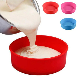 Random Color Silicone Cake Round Shape Mold Kitchen Bakeware Diy Desserts Baking Mold Mousse Cake Molds Baking Pan Tools