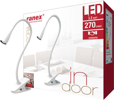 Ranex Swan - Tafellamp met flexarm - 1 lichts - H 520 mm - wit