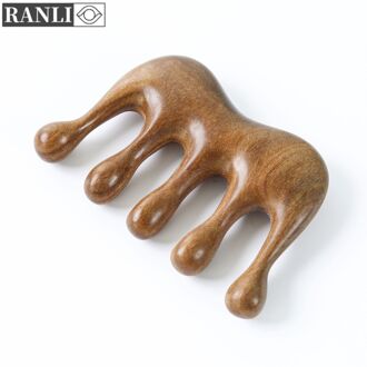 Ranli Newgold Zijde Sandelhout Kam Professionele Haar Kam Natuurlijke Sandelhout Handgemaakte Massage Schoonheid Haarverzorging Massage Kam S130 B