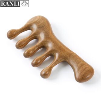 Ranli Newgold Zijde Sandelhout Kam Professionele Haar Kam Natuurlijke Sandelhout Handgemaakte Massage Schoonheid Haarverzorging Massage Kam S130