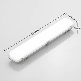 Rao LED vochtbestendige lamp, lengte 61,8 cm, SetE van 10 wit (RAL 9016)