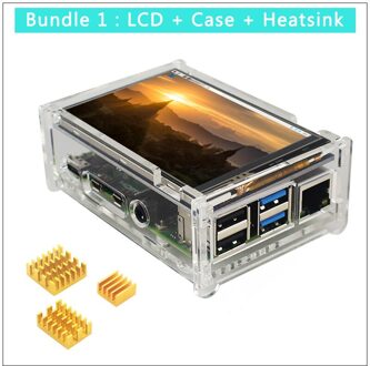 Rapberry Pi 4 Model B 3.5 Inch Touch Lcd 480X320 Scherm Met Aanraken Pen | Acryl Case Voor raspberry Pi 4 bundel 1