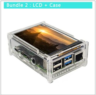 Rapberry Pi 4 Model B 3.5 Inch Touch Lcd 480X320 Scherm Met Aanraken Pen | Acryl Case Voor raspberry Pi 4 bundel 2