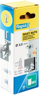 Rapid Blindklinkmoeren M3, 20 stuks + boor - 5000670 - 5000670