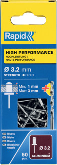 Rapid Blindklinknagels High Performance | Ø3,2 x 6 mm | Incl. Boor | 50 Stuks - 5001528