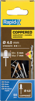 Rapid Blindklinknagels Verkoperd | Ø4 x 10 mm | Incl. Boor | 50 Stuks - 5001462