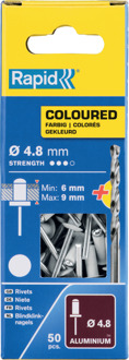 Rapid Blindklinknagels Wit | Ø4,8 x 12 mm | Incl. Boor | 50 Stuks - 5001468