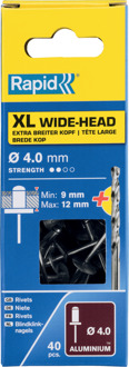 Rapid Blindklinknagels XL | Ø4 x 16 mm | Incl. Boor | 40 Stuks - 5000662