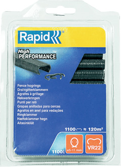 Rapid Hekwerk Hogringen VR22 | 1.100 Stuks | Grijs - 5001333