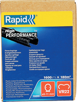 Rapid Hekwerk Hogringen VR22 | 1.600 Stuks | Zwart - 40017338