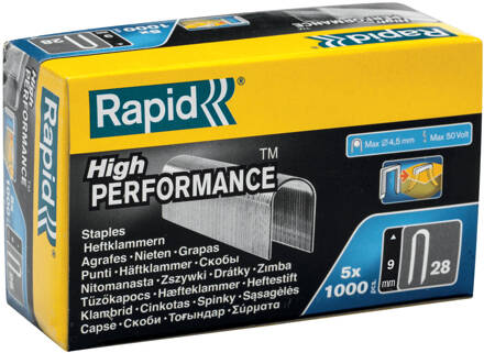 Rapid Kabelnieten 28-9 mm DP 5 x 1.000 st.. Box