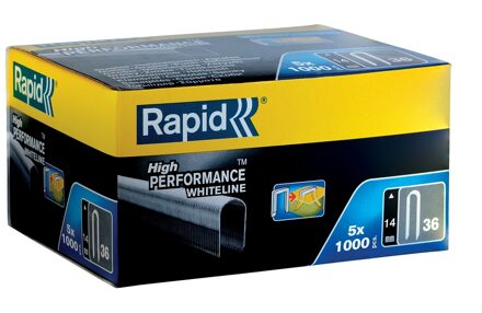 Rapid Nr. 36 kabelnieten wit 14 mm, 5x1.000 stuks - 11886911 - 11886911