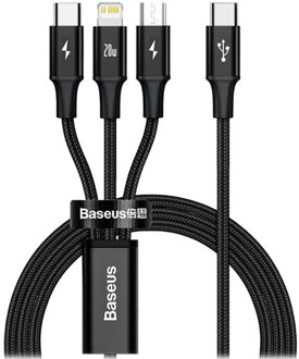 Rapid PD20W USB-C - 3 in 1 Charging Cable - 1x Lightning 1x USB-C 1x Micro USB