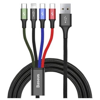 Rapid Series 4 in 1 Kabel - 2x USB-C 1x Lightning 1x Micro USB