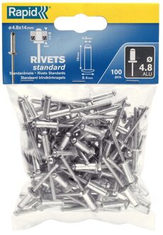 Rapid Standaard blindklinknagels Ø4,8 x 14 mm, 100 stuks - 5000381 - 5000381