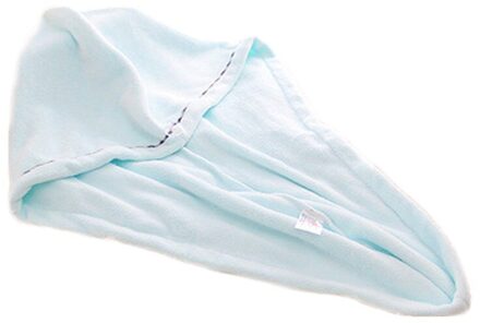 Rapided Drogen Haar Handdoek Snel Droog Haar Hoed Cap Gewikkeld Handdoek Badmuts Dikkere Microfiber Badhanddoek Badkamer Gereedschap licht blauw