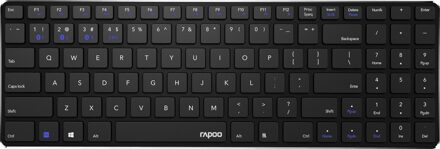 Rapoo Draadloos multimedia toetsenbord Ultra-Slim E9100M QWERTY Toetsenbord Zwart