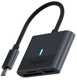 Rapoo USB-C cardreader, grijs Compact Flash kaart Zwart