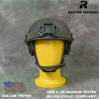 Raptor NIJ IIIA UHMWPE FAST High Cut Military Bulletproof Helmet Bulletproof Combat Helmet For Police Guard Safety Protection