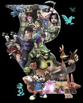 Rare All Stars Brand Rare All Stars Replay Men's T-Shirt - Black - 5XL Zwart