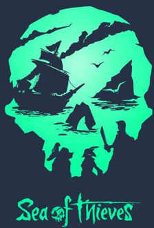 RARE Sea Of Thieves 2nd Anniversary Logo Hoodie - Navy - XL - Navy blauw