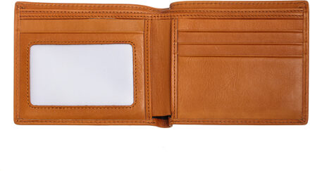 Ras Locke echt lederen bi-fold portemonnee Oranje