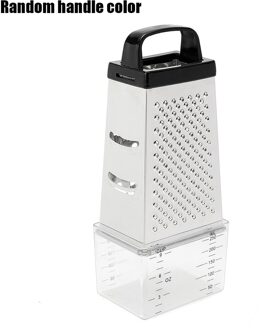 Rasp Rvs 4 Zijdig Shredder Met Container Keuken Accessoire Handvat Kleur Willekeurige NO1