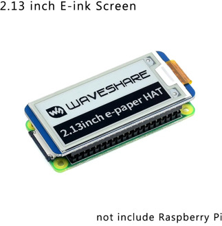 Raspberry Pi 2.13 inch E-ink Display Hat 250x122 Resolution e-Paper SPI Screen for Raspberry Pi 4B/3B+/3B/3A+/Zero for Arduino