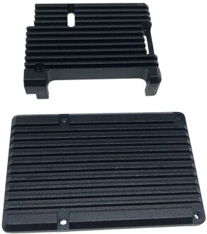 Raspberry Pi 4/3 Aluminium Case Met Dual Koelventilator Metalen Shell Zwarte Behuizing Voor Rpi Raspberry Pi 4B/3B/3B + Pi3 zonder fans