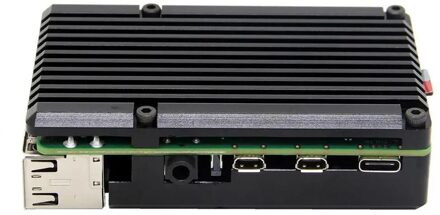 Raspberry Pi 4/3 Aluminium Case Met Dual Koelventilator Metalen Shell Zwarte Behuizing Voor Rpi Raspberry Pi 4B/3B/3B + Pi4 zonder fans