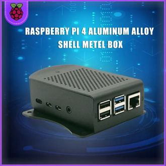 Raspberry Pi 4 Aluminum Alloy Case Metel Box with Hanging Bracket support Cooling Fan Screwdriver for Raspberry Pi 4 Model B