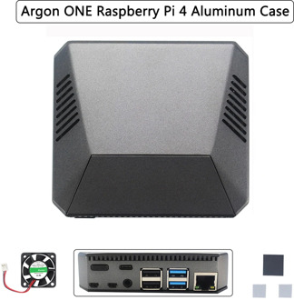 Raspberry Pi 4 Aluminum Case Argon ONE Pi 4 Case Active Passive Cooling Metal Shell Power Switch for Raspberry Pi 4 Model B