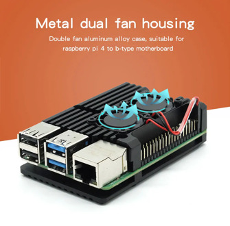 Raspberry pi 4 b metal case aluminum alloy heat dissipation joke raspberry pi4 motherboard protection shell for Raspberry pi 4B