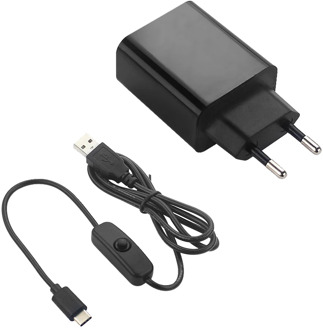 Raspberry Pi 4 B Power Adapter 5V 3A Power Supply EU US Plug 1M Switch USB Cable Power Wire Charger for Raspberry Pi 4 Model B