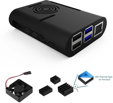 raspberry pi 4 case Raspberry Pi Case with Cooling Fan, Raspberry Pi 4 Heatsink for Raspberry Pi 4 Model B, Pi 4B, Pi 4