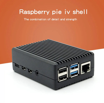 Raspberry Pi 4 Model B Black Dark Gray Aluminum Alloy Case Passive Cooling Shell Metal Enclosure Heat Dissipation for Pi 4