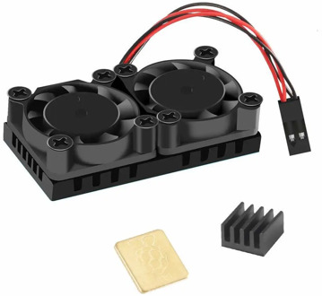 Raspberry Pi 4 Model B Dual Fan with Heat Sink Ultimate Double Cooling Fans Cooler Optional for Raspberry Pi 4B/3B+