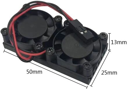 Raspberry Pi 4 Model B Dual Koelventilator RPI 4 Dubbele Cooler Kit Ook Ondersteuning Raspberry Pi 3 Model B /B +