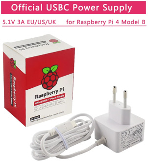 Raspberry Pi 4 Official USB-C Power Adapter 5.1V 3A Power Supply 1.5m 18 AWG Cable Power Charger for Raspberry Pi 4 Model B