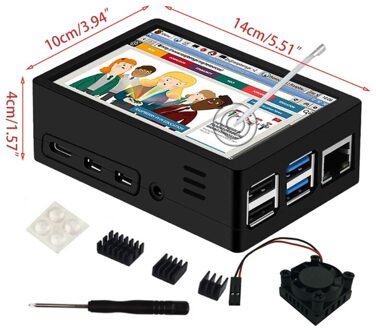 Raspberry Pi 4 Touchscreen, 4 Inch 60 + Fps 800X480 Resolutie Raspberry Pi
