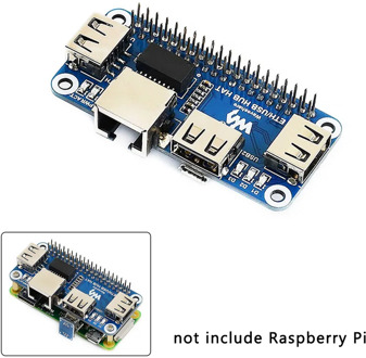 Raspberry Pi 4B/3B+/Zero USB to RJ45 Ethernet Port 3 USB HUB HAT Extenstion Board for Raspberry Pi 4 Model B/3B/Zero W