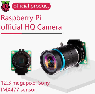 Raspberry Pi High Quality Camera HQ Camera 12.3MP Sony IMX477 with adjustable back focus and support for C- and CS-mount lenses