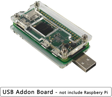 Raspberry Pi Zero W USB Addon Board Expansion Board USB-A Addon Board with Acrylic Case for Raspberry Pi Zero W 1.3