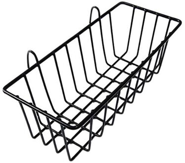 Raster Mand Huishoudelijke Ingemaakte Opslag Mand Smeedijzeren Muur Opslag Rack Decoratieve Bloempot Stand Creatieve Interieur Hanger zwart