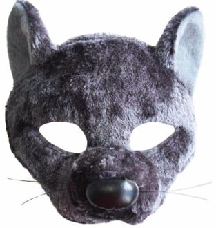 Rat masker met geluid - Verkleedmaskers Grijs