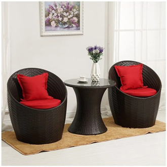 rattan chairs outdoor furniture garden Relaxing patio furniture set Balcony Tables and chairs Modern and simple threepiece suit