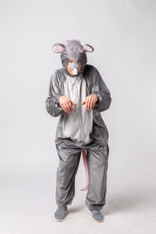 Ratten Kostuum volwassen Zilver - Grijs